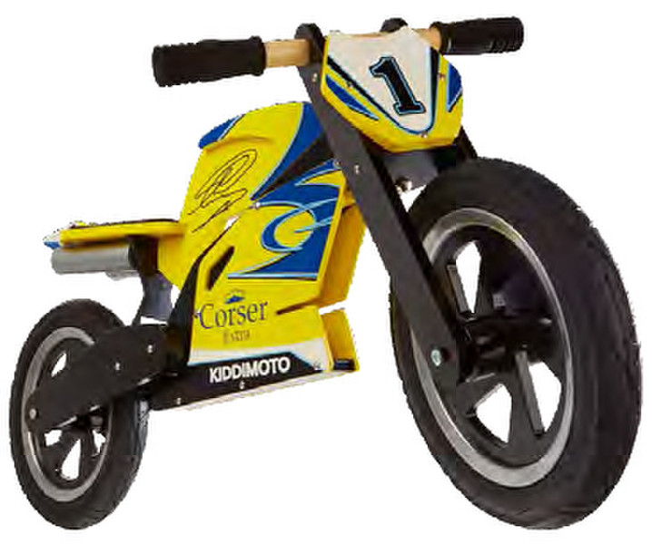 Kiddimoto Hero Troy Corser Push Motorcycle Blue,Yellow