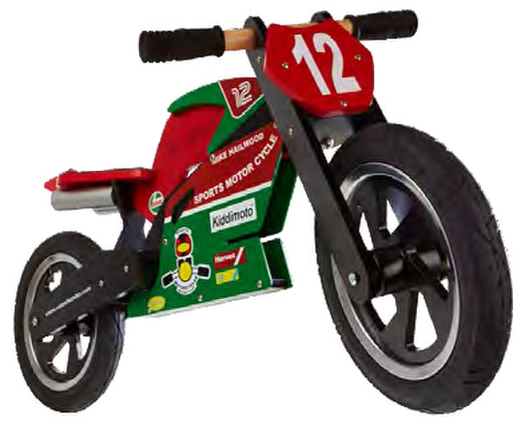 Kiddimoto Hero Mike Hailwood Push Мотоцикл Зеленый, Красный