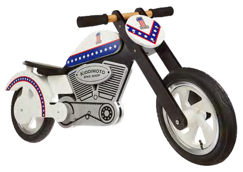 Kiddimoto Evel Knievel Chopper Drücken Motorrad Blau, Weiß