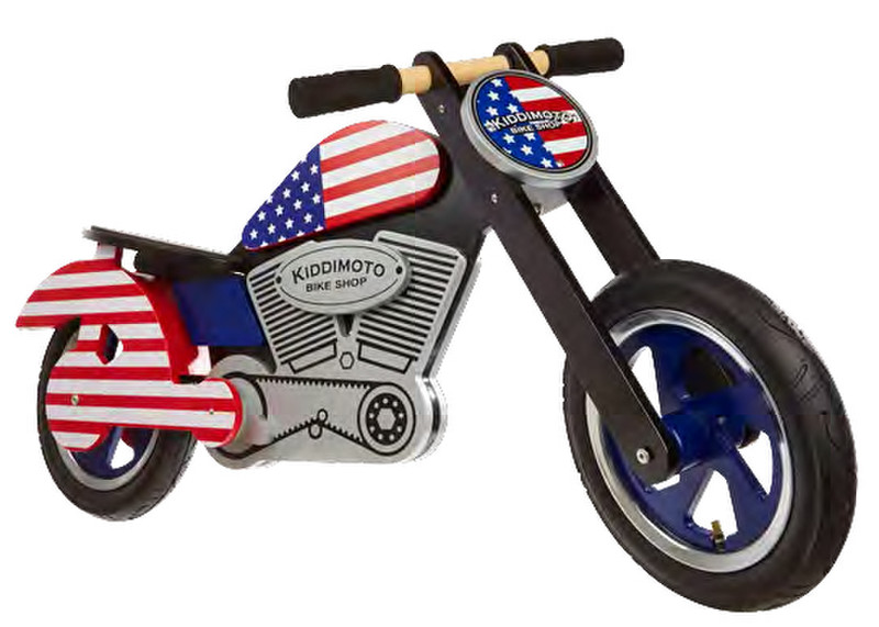 Kiddimoto USA Chopper Push Мотоцикл Синий, Красный, Белый