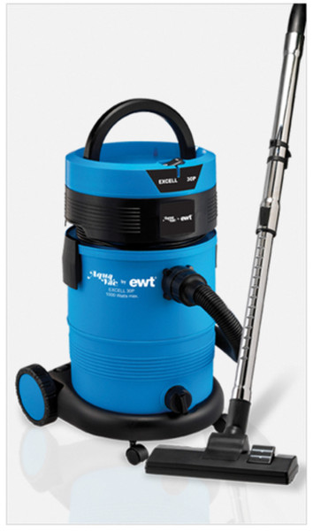 AquaVac Excell 30 P Drum vacuum cleaner 30L 1000W Black,Blue,Stainless steel