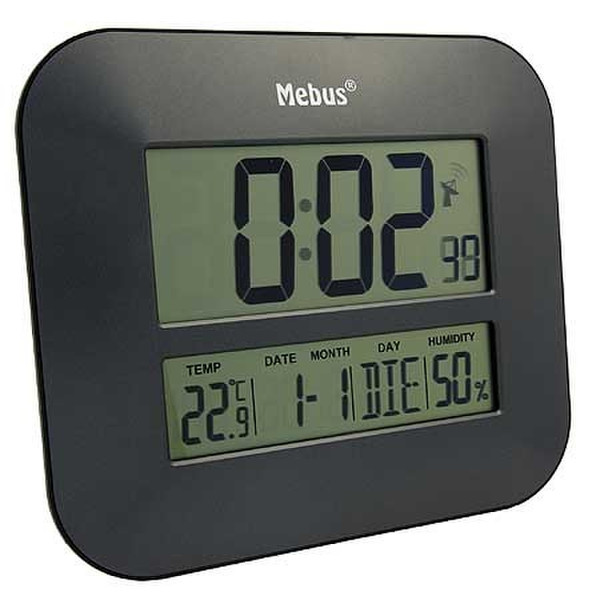 Mebus 41248 Digital table clock Прямоугольный Антрацитовый настольные часы