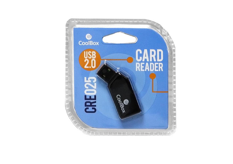 CoolBox CRE 025 USB 2.0 Черный устройство для чтения карт флэш-памяти