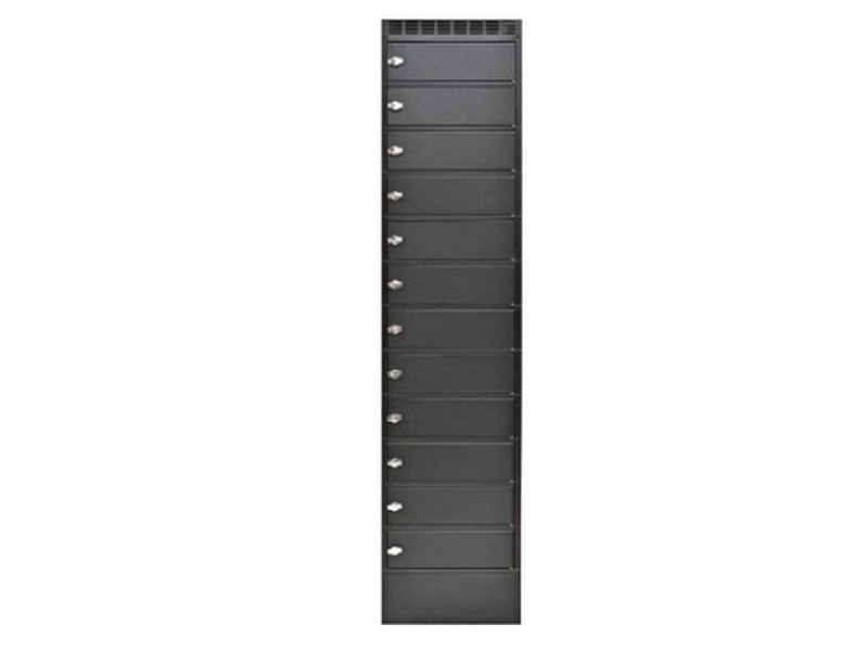 AixConcept NoteLocker 12 Floor Portable device management cabinet Black