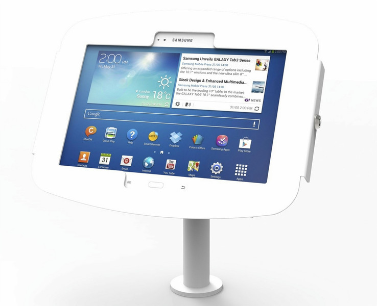 Maclocks 920W470GEW Tablet Multimedia stand White multimedia cart/stand