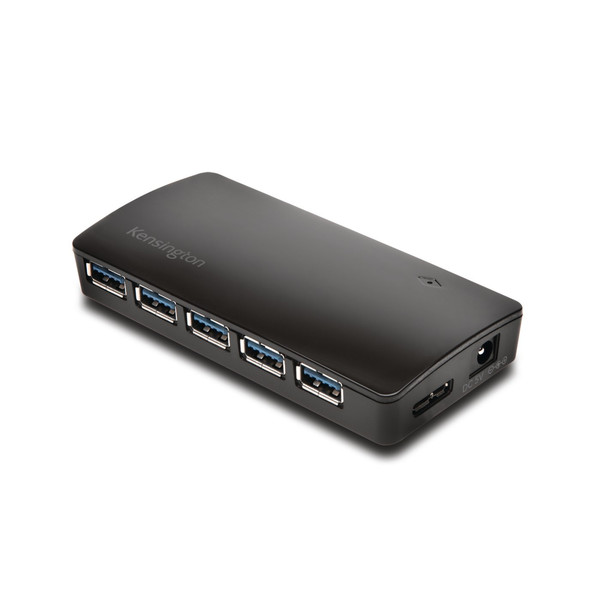 Kensington UH7000C USB 3.0 7-Port Hub & Charger — Black
