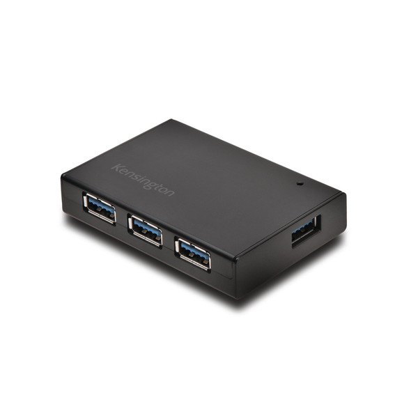 Kensington UH4000C USB 3.0 4-Port Hub & Charger — Black