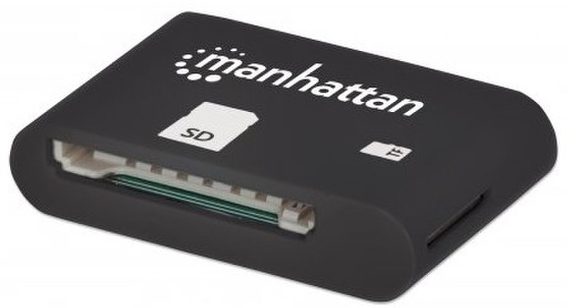 Manhattan 406208 USB 2.0 Черный устройство для чтения карт флэш-памяти