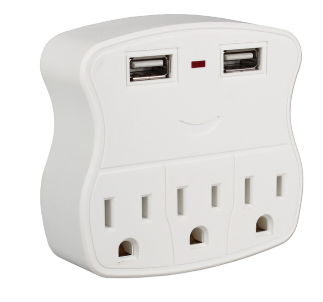 QVS PS-05UW Type B Type B White power plug adapter