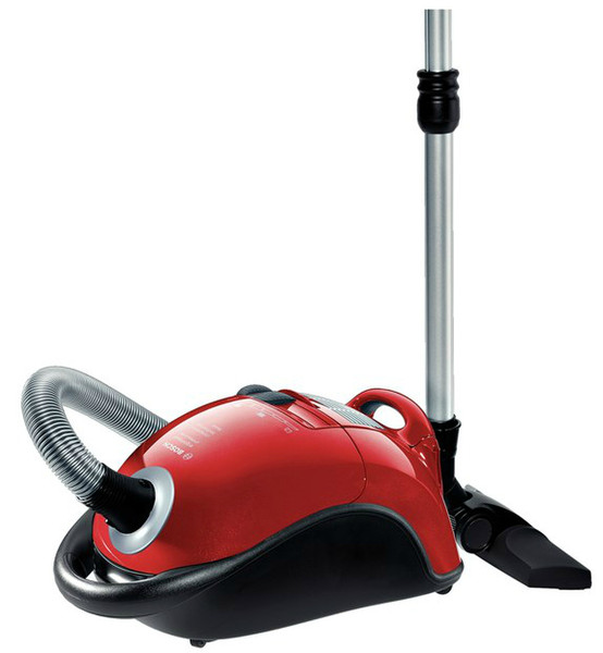 Bosch BSG8330 Cylinder vacuum cleaner 6L 700W A Cherry,Metallic,Red vacuum