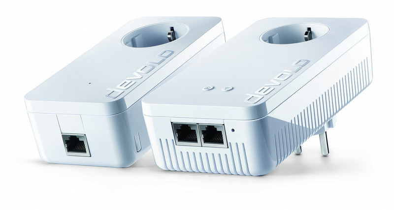 Devolo dLAN 1200+ WiFi ac Starter Kit 1200Mbit/s Eingebauter Ethernet-Anschluss WLAN Weiß 2Stück(e) PowerLine Netzwerkadapter