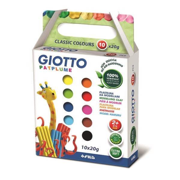 Giotto Patplume Модельная глина 20г Разноцветный 10шт