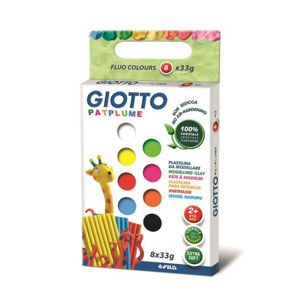 Giotto Patplume Модельная глина 33г Разноцветный 8шт