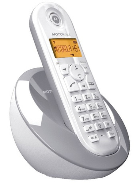 Motorola C601 DECT Anrufer-Identifikation Grau, Weiß