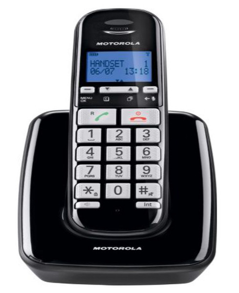 Motorola S3001 DECT Идентификация абонента (Caller ID) Черный, Cеребряный