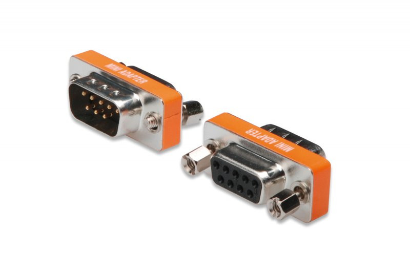 Digitus ZERO MODEM ADAPTER D-SUB9 METAL HOUSING M/F VGA (D-Sub) VGA (D-Sub) Orange,Silver