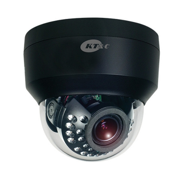 KT&C KPC-DI28V12IRNB CCTV security camera Для помещений Dome Черный камера видеонаблюдения