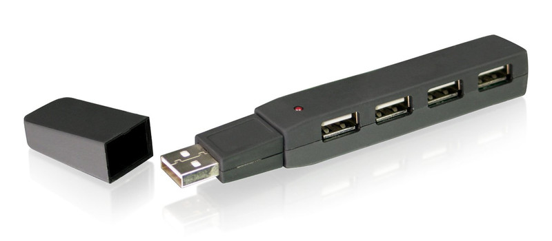 CTA Digital LT-USBT USB 2.0 Черный хаб-разветвитель
