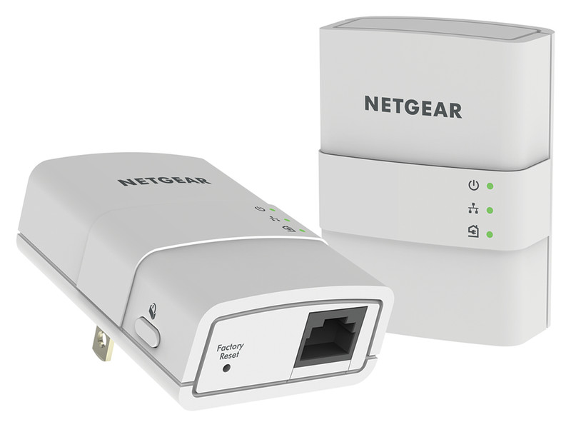 Netgear XAVB5221-100PAS 500Mbit/s Eingebauter Ethernet-Anschluss Weiß 2Stück(e) PowerLine Netzwerkadapter