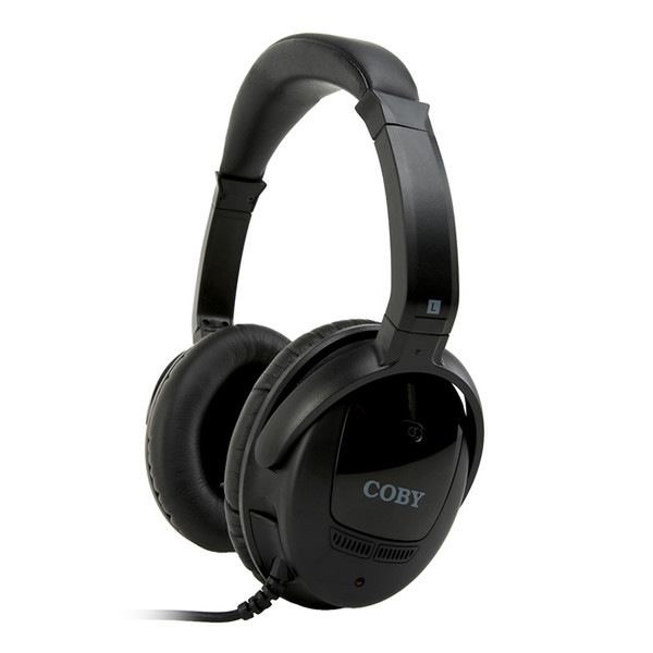Coby Noise-Canceling Stereo Headphones Ohraufliegend Schwarz
