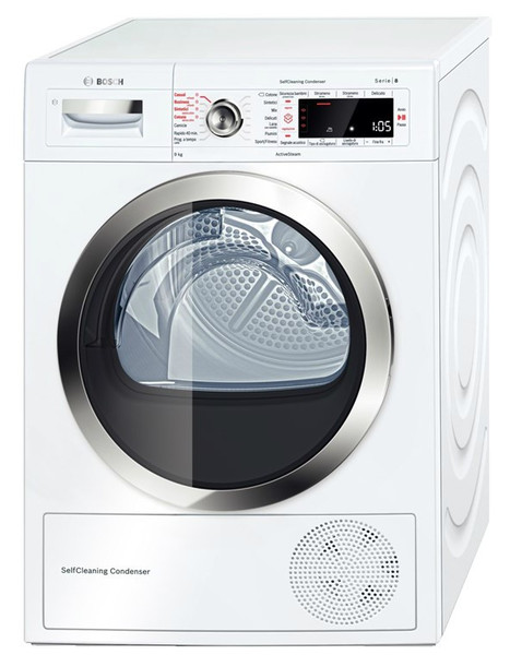 Bosch Serie 8 WTW855R9IT freestanding Front-load 9kg A++ White tumble dryer