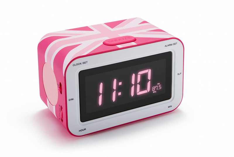 Bigben Interactive RR30GBGIRLY Часы Аналоговый Розовый, Белый радиоприемник