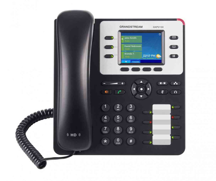 Grandstream Networks GXP2130 v2 Wired handset 3lines TFT Black,Grey IP phone