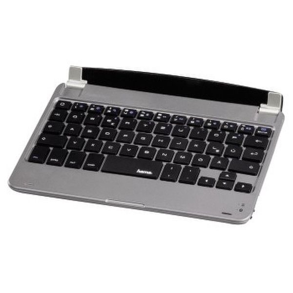 Hama KEY2GO X2100 mini Bluetooth QWERTZ Антрацитовый, Cеребряный клавиатура для мобильного устройства