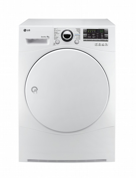 LG RC8055AH1M freestanding Front-load 8kg A++ White tumble dryer