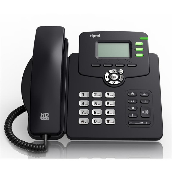 Tiptel 3220 Kabelgebundenes Mobilteil 2Zeilen LCD Schwarz IP-Telefon