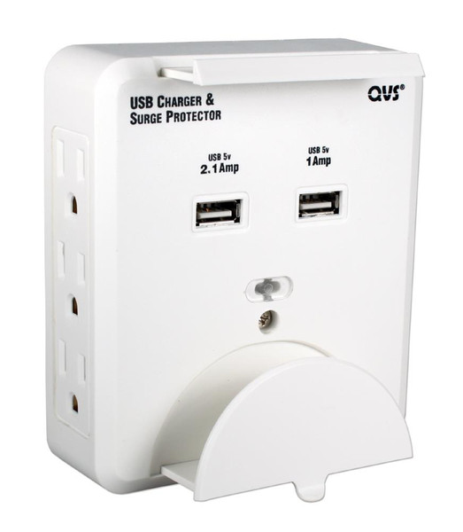 QVS PS-06UH 6AC outlet(s) 125V White surge protector
