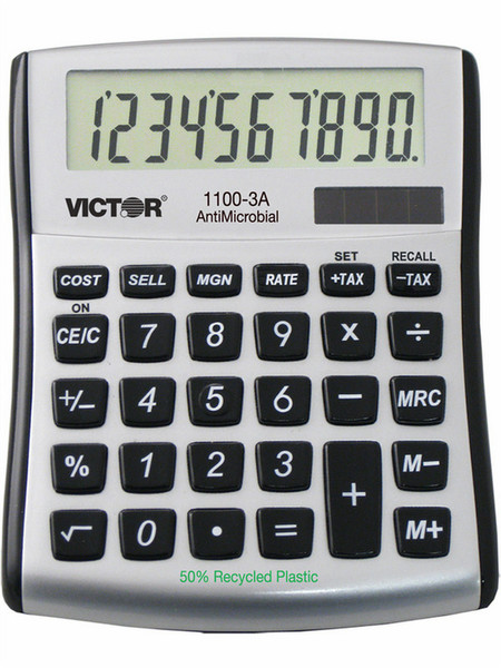 Victor Technology 1100-3A Desktop Basic calculator Silver calculator
