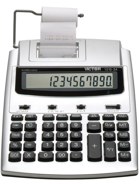 Victor Technology 1210-3A Desktop Printing calculator Silver calculator