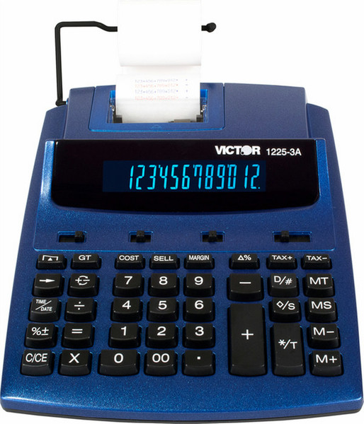 Victor Technology 1225-3A Desktop Printing calculator Blue,Metallic calculator