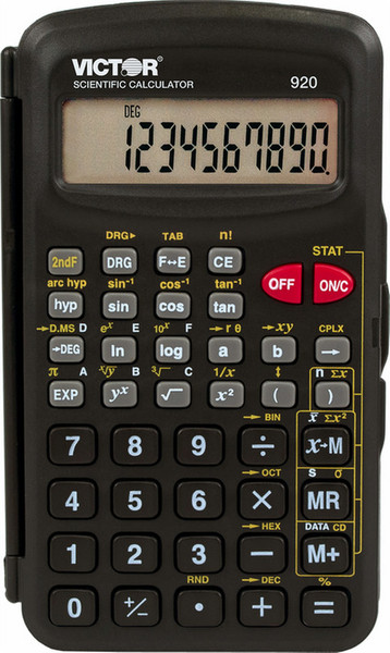 Victor Technology 920 Pocket Scientific calculator Black calculator