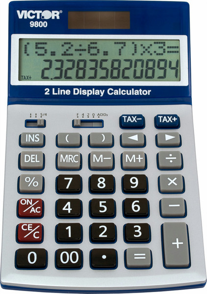 Victor Technology 9800 Easy Check Desktop Financial calculator Blue, White