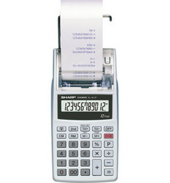 Sharp EL-1611PGY Карман Printing calculator Белый калькулятор