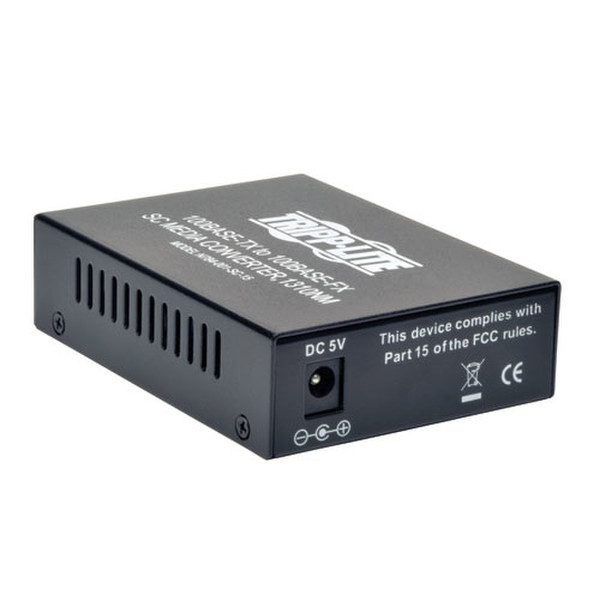 Tripp Lite N784-001-SC-15 100Мбит/с 1310нм Single-mode Черный сетевой медиа конвертор