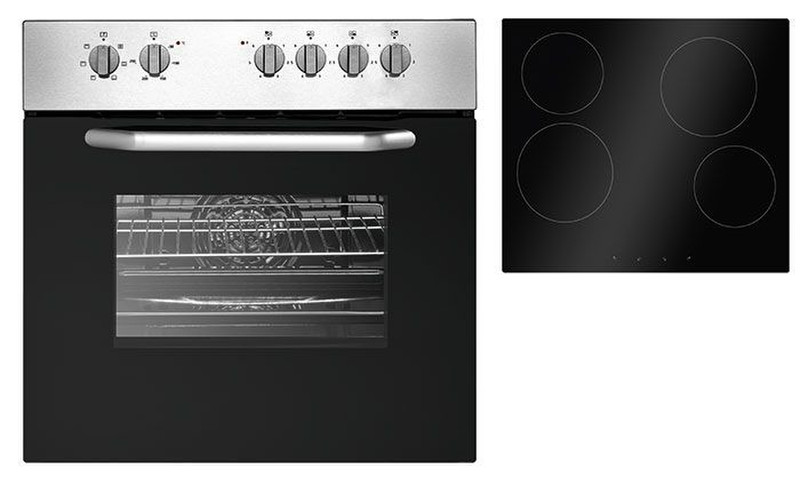 Bomann EHBC 555 IX Ceramic hob Electric oven cooking appliances set