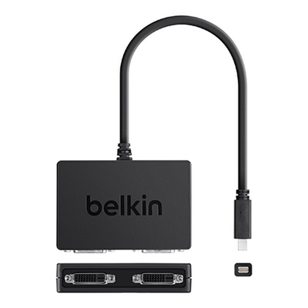 Belkin F2CD060 Mini DisplayPort 2 x DVI Black video cable adapter