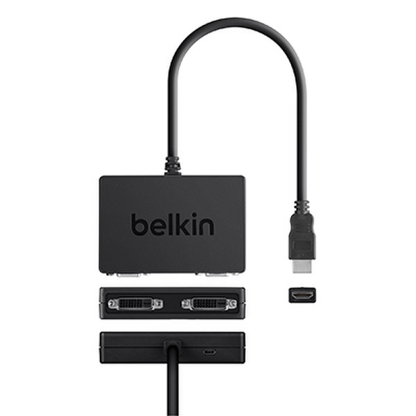 Belkin F2CD067 HDMI 2 x DVI Schwarz Videokabel-Adapter