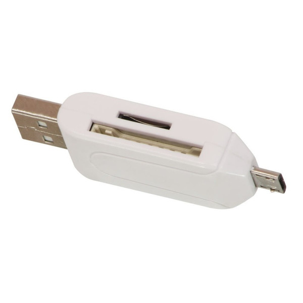 Lindy 42625 USB/Micro-USB Белый устройство для чтения карт флэш-памяти