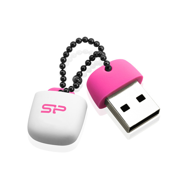 Silicon Power Touch T07 8GB 8ГБ USB 2.0 Розовый, Белый USB флеш накопитель