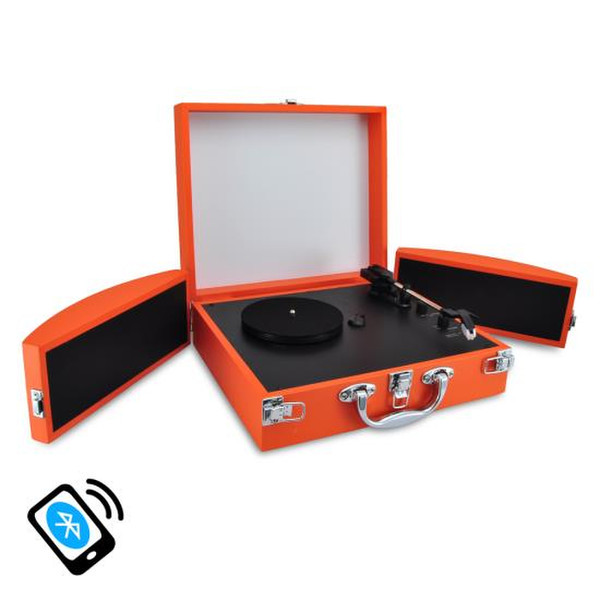 Pyle PVTTBT8OR Belt-drive audio turntable Orange audio turntable