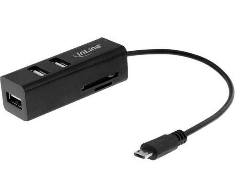 InLine 66775 USB 2.0 Черный устройство для чтения карт флэш-памяти
