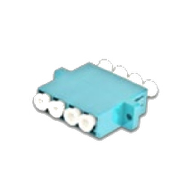 Triotronik Lightwin LWL Kupplung Quad LC-LC (4-fach), OM3, Multimode, plastik, blau, fDCr Duplex-SC Ausnehmungen LC 1pc(s) Blue fiber optic adapter