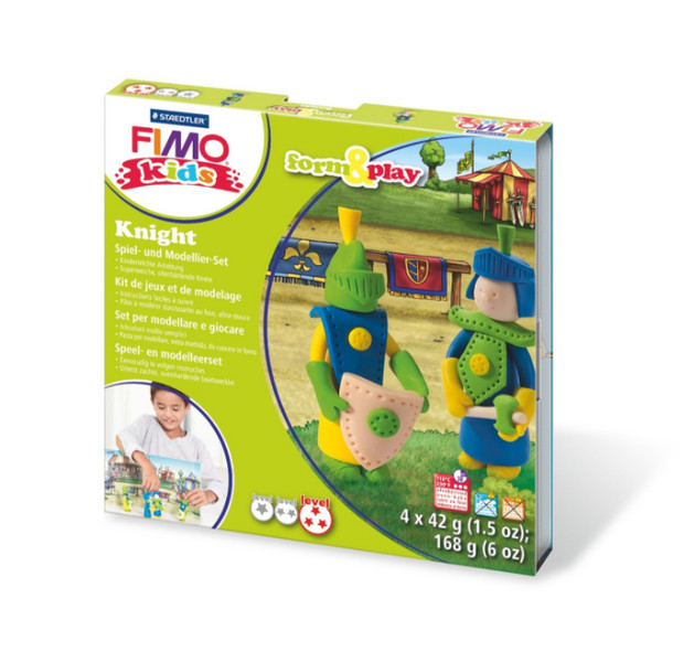 Staedtler FIMO kids 8034 Модельная глина 42г Синий, Кремовый, Зеленый, Желтый 1шт