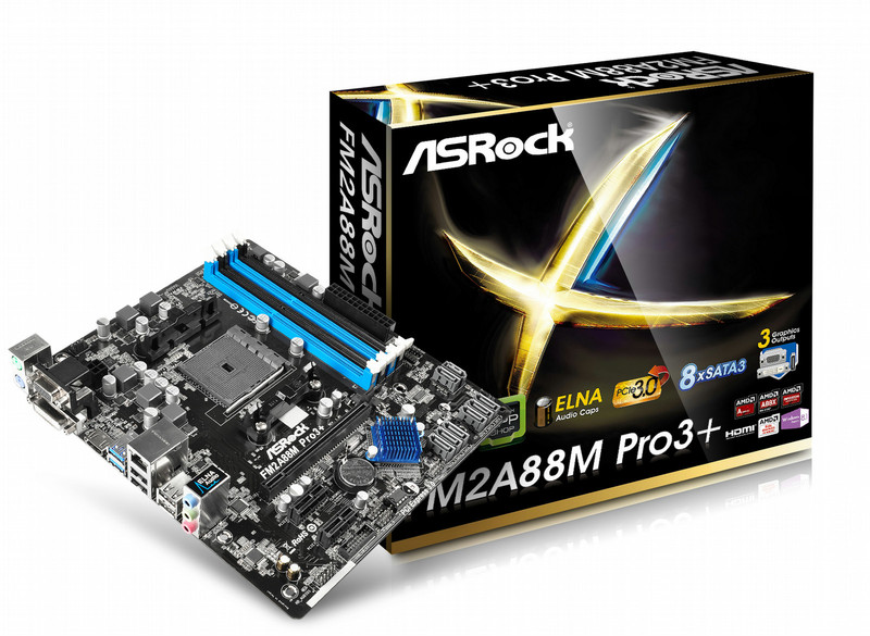 Asrock FM2A88M PRO3+ AMD A88X Socket FM2+ Микро ATX материнская плата