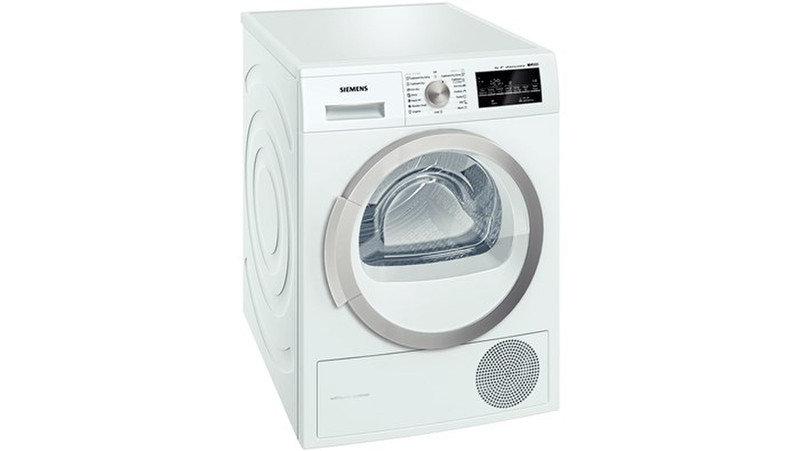 Siemens WT45W460BY Отдельностоящий Вертикальная загрузка 8кг A++ Белый сушилка для белья