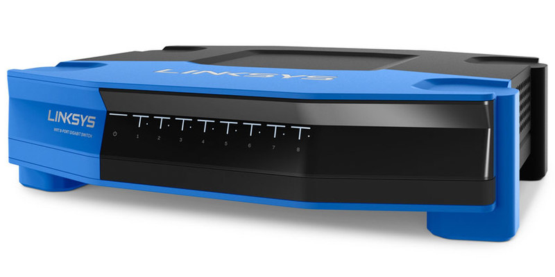 Linksys SE4008 Gigabit Ethernet (10/100/1000) Черный, Синий
